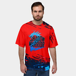 Футболка оверсайз мужская Shadow Warrior actions game, цвет: 3D-принт — фото 2