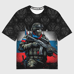 Футболка оверсайз мужская Русский солдат, цвет: 3D-принт