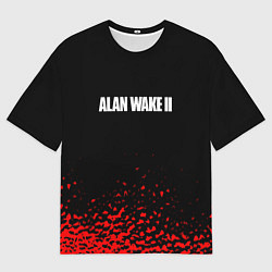 Футболка оверсайз мужская Alan wake писатель гейм краски, цвет: 3D-принт