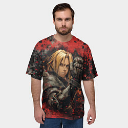 Футболка оверсайз мужская Edward Elric - Fullmetal Alchemist, цвет: 3D-принт — фото 2