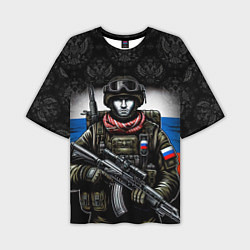 Мужская футболка оверсайз Солдат России