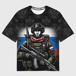 Футболка оверсайз мужская Солдат России, цвет: 3D-принт