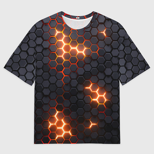 Мужская футболка оверсайз Неоновый желтый / 3D-принт – фото 1