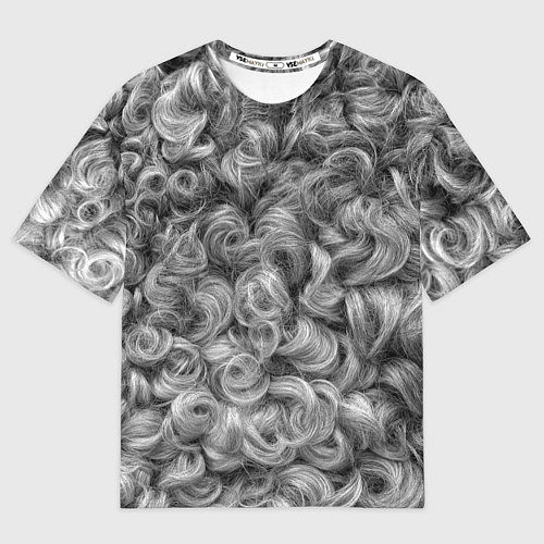 Мужская футболка оверсайз Кудрявая шерсть баранов / 3D-принт – фото 1
