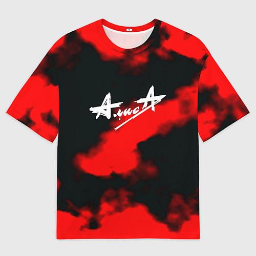Мужская футболка оверсайз Алиса краски абстракция / 3D-принт – фото 1