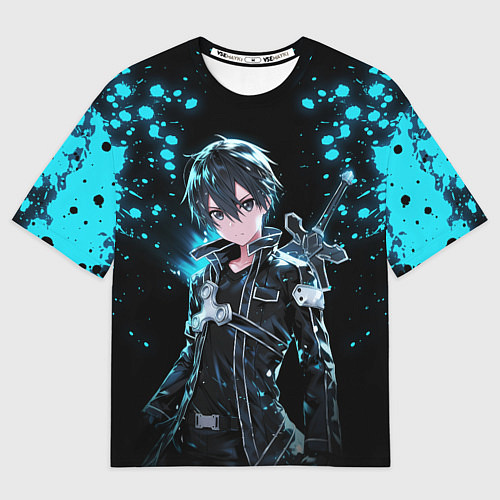 Мужская футболка оверсайз Kirito - Мастера меча онлайн / 3D-принт – фото 1