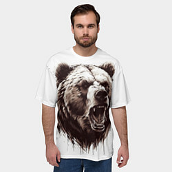 Футболка оверсайз мужская Медведь симпатяга, цвет: 3D-принт — фото 2