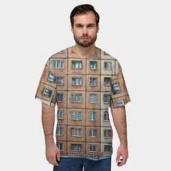Футболка оверсайз мужская Хрущевка, цвет: 3D-принт — фото 2