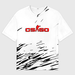 Мужская футболка оверсайз Counter strike краски