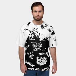 Футболка оверсайз мужская Аниме логотипы краски, цвет: 3D-принт — фото 2