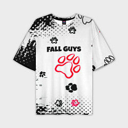Мужская футболка оверсайз Fall Guys kids game pattern