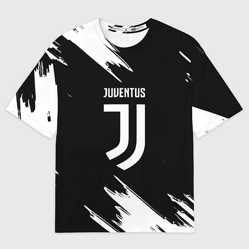 Мужская футболка оверсайз Juventus краски текстура / 3D-принт – фото 1