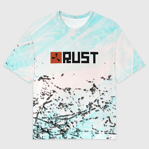 Мужская футболка оверсайз Rust game текстура / 3D-принт – фото 1