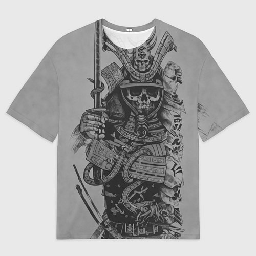 Мужская футболка оверсайз Demonic samurai / 3D-принт – фото 1