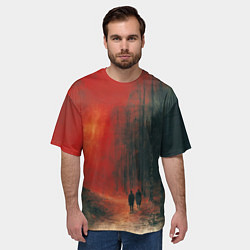 Футболка оверсайз мужская Двое в пути, цвет: 3D-принт — фото 2
