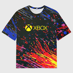 Мужская футболка оверсайз Xbox краски текстура