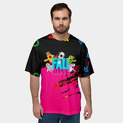 Футболка оверсайз мужская Fall Guys kids color, цвет: 3D-принт — фото 2