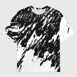 Мужская футболка оверсайз Просто краски штрихи