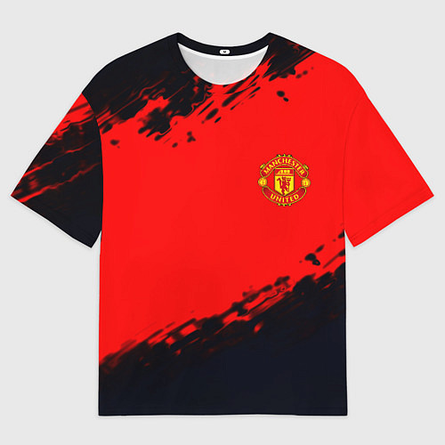 Мужская футболка оверсайз Manchester United colors sport / 3D-принт – фото 1