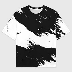 Мужская футболка оверсайз Чёрнобелые краски