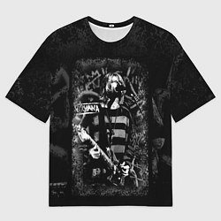 Мужская футболка оверсайз Рок атрибутика Nirvana