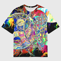 Футболка оверсайз мужская Сплетение Инь Ян, цвет: 3D-принт