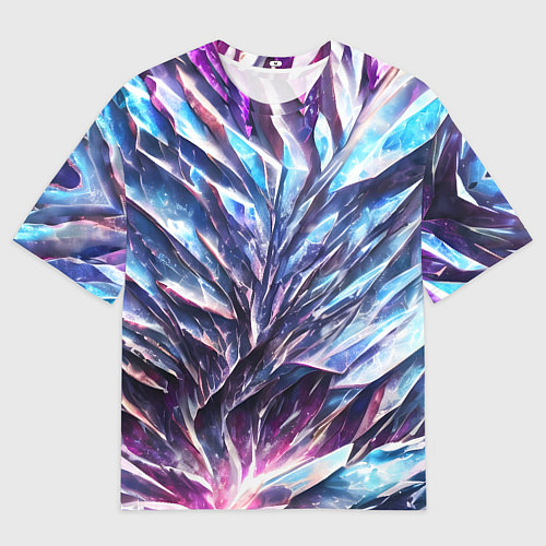 Мужская футболка оверсайз Синий драгоценный камень / 3D-принт – фото 1