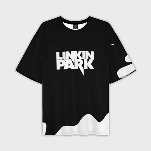 Мужская футболка оверсайз Linkin park краска белая / 3D-принт – фото 1