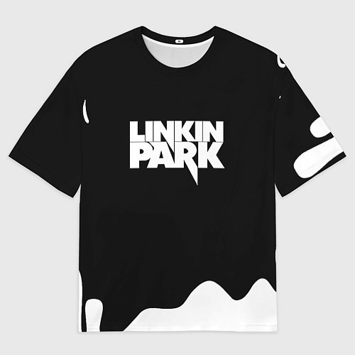 Мужская футболка оверсайз Linkin park краска белая / 3D-принт – фото 1