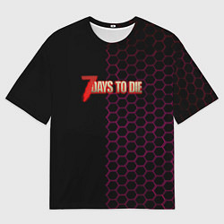 Мужская футболка оверсайз 7 days to die зомби шутер