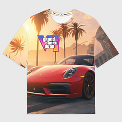 Мужская футболка оверсайз GTA 6 logo auto style
