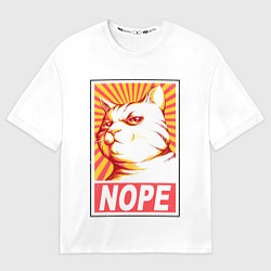 Футболка оверсайз мужская Nope - cat, цвет: 3D-принт