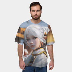 Футболка оверсайз мужская Портрет Фрирен, цвет: 3D-принт — фото 2