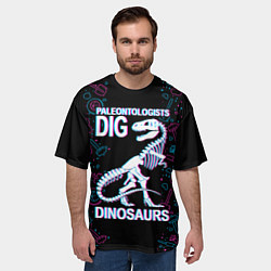 Футболка оверсайз мужская Paleontologists dig dinosaurs, цвет: 3D-принт — фото 2