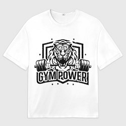 Футболка оверсайз мужская Сила тренажерки, цвет: 3D-принт