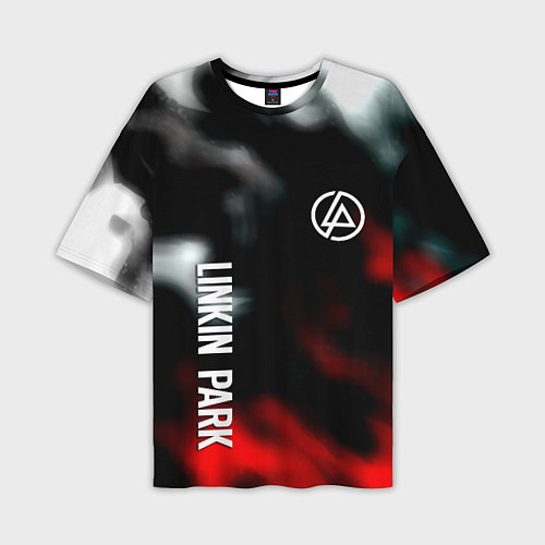Мужская футболка оверсайз Linkin park flame / 3D-принт – фото 1
