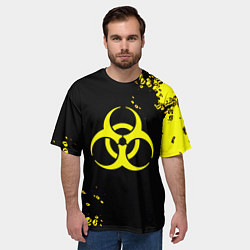 Футболка оверсайз мужская Знак биологической опасности краски, цвет: 3D-принт — фото 2