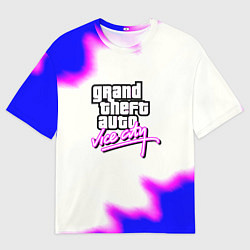 Футболка оверсайз мужская GTA неон краски, цвет: 3D-принт