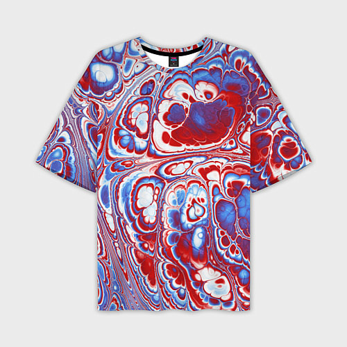 Мужская футболка оверсайз Абстрактный разноцветный паттерн / 3D-принт – фото 1
