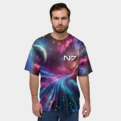 Футболка оверсайз мужская Mass Effect - N7, цвет: 3D-принт — фото 2