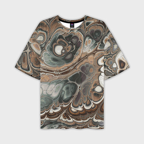 Мужская футболка оверсайз Абстрактный разноцветный узор / 3D-принт – фото 1