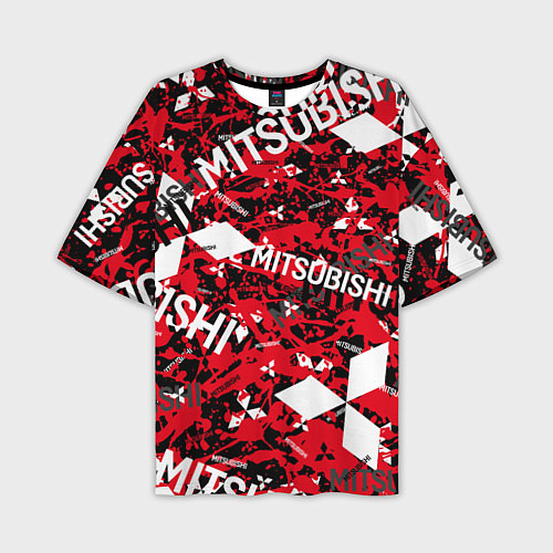 Мужская футболка оверсайз Mitsubishi - chaos style / 3D-принт – фото 1