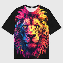 Мужская футболка оверсайз Старый огненный лев