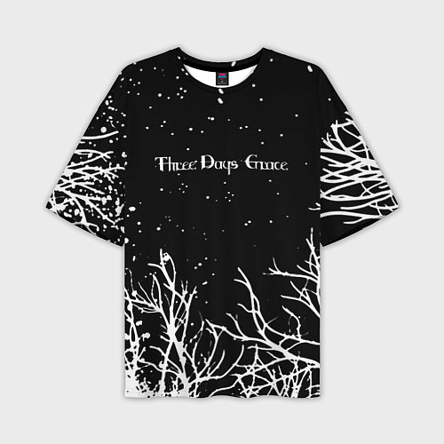Мужская футболка оверсайз Three days grace night / 3D-принт – фото 1