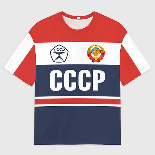 Мужская футболка оверсайз СССР - Союз Советских Социалистических Республик / 3D-принт – фото 1