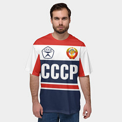 Футболка оверсайз мужская СССР - Союз Советских Социалистических Республик, цвет: 3D-принт — фото 2