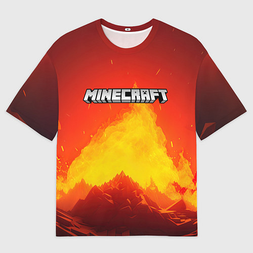 Мужская футболка оверсайз Мир minecraft / 3D-принт – фото 1