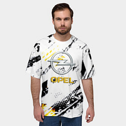 Футболка оверсайз мужская Opel краски, цвет: 3D-принт — фото 2