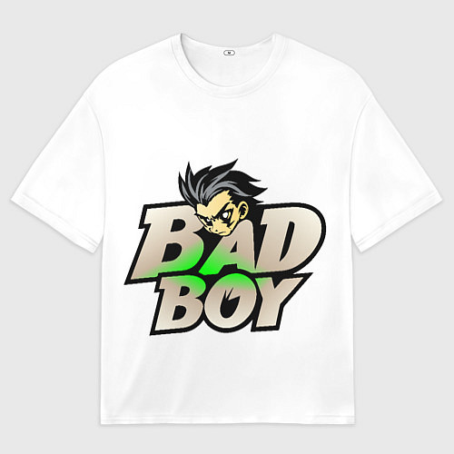 Мужская футболка оверсайз Бэд-бой / 3D-принт – фото 1