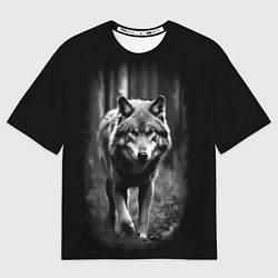 Футболка оверсайз мужская Матерый Старый Волк, цвет: 3D-принт